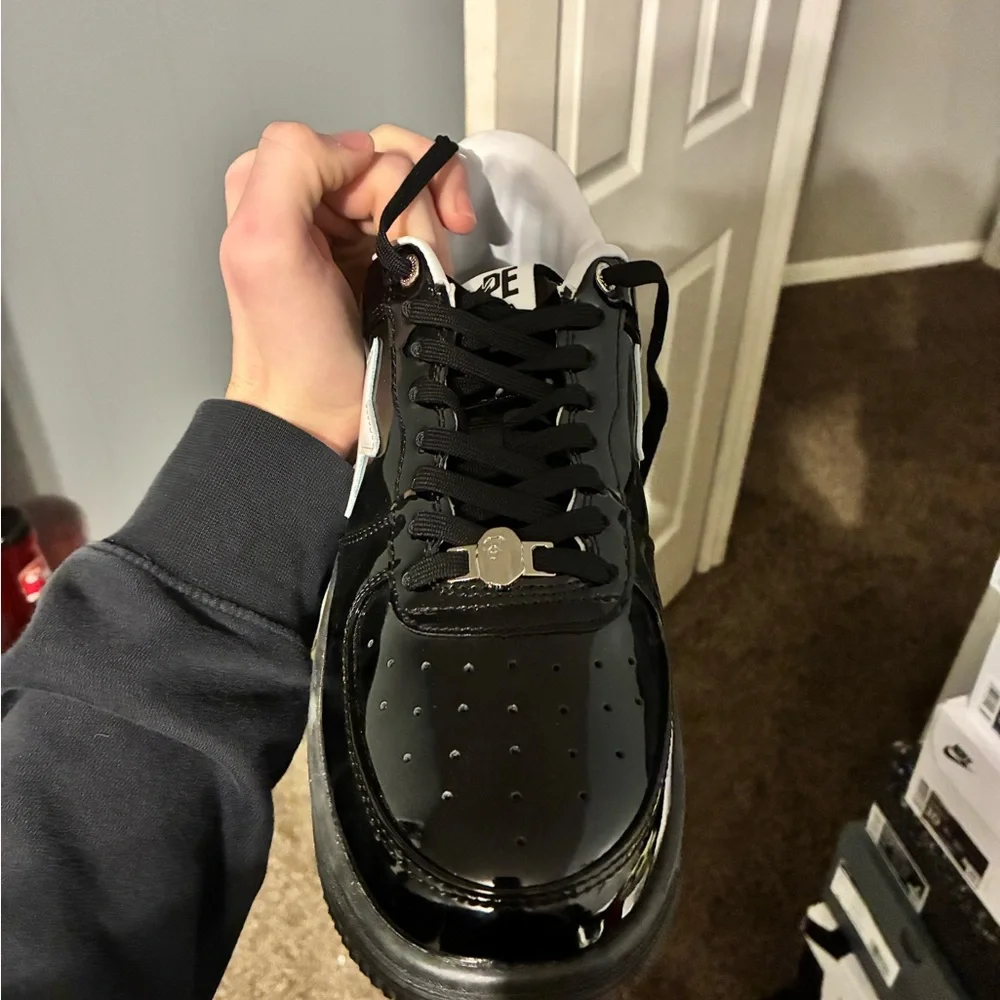 Bape Black and White Sneakers - Picture 3 of 7